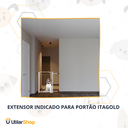 Ver imagem 4 de Prolongador Extensor para Portão Pet 68cm de Altura Extensor de 15cm Branco Itagold