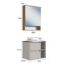Conjunto para Banheiro Gabinete Suspenso 60cm com Cuba Espelheira com Led Cj8005.40 - 3