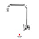 Ver imagem 2 de Torneira Cozinha Giratória Cano Alto Bica Móvel Parede Metal Concept Metais 2267