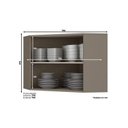 Ver imagem 3 de Armário Aéreo p/ Cozinha Canto Oblíquo Connect 2 Portas Duna/Cristal - Henn