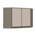 Ver imagem 1 de Armário Aéreo p/ Cozinha Canto Oblíquo Connect 2 Portas Duna/Cristal - Henn