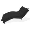 Ver imagem 1 de Espreguiçadeira Chaise Decorativa Estofada Sala de Estar Diva Suede Preto - LM DECOR