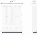 Ver imagem 5 de Quarto de Bebê Completo Armário 4PTS , Comoda com Pt e Berço 2 em 1 em MDF Linha Luna