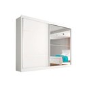 Ver imagem 1 de Guarda Roupa Casal 2 Portas de Correr e 4 Gavetas c/ 1 Espelho Verona Plus Branco - Europa