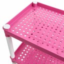 Ver imagem 7 de Prateleira Organizadora Multiuso 4 Cestos Vazados 34cm Rosa