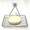 Ver imagem 1 de Saboneteira com Ventosa Porta Sabonete Banheiro Suporte de Parede Box Cromado sem Furo