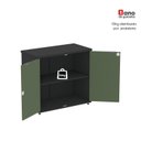 Ver imagem 6 de Armário Baixo para Escritório P25 com 2 Portas Cinza/Preto/Sálvia