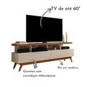 Ver imagem 3 de Rack para Sala de TV 65" Retro 2 Gavetas Vivare Wood 1.6 Anto:OffWhite/Nature