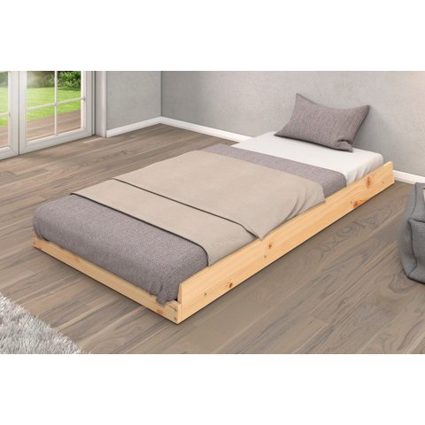 Cama Auxiliar Madeira Maciça Cor Natural