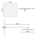 Ver imagem 7 de Ducha Chuveiro 20x20 Slim Cromado Luxo Metal Braço 40cm Solar Gás Brinovar