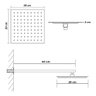 Ducha Chuveiro 20x20 Slim Cromado Luxo Metal Braço 40cm Solar Gás Brinovar - 7