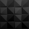 KIT 8 Placas 3D PVC Preto Decoração Revestimento PREMIUM de Parede e Teto (2m²) - BLOCKS - 5