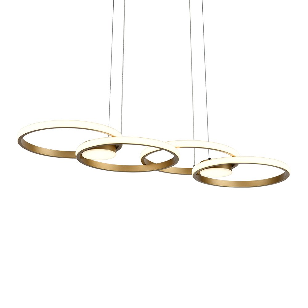 Lustre Pendente Nitrolux Lp-020a Dourado Led Bivolt