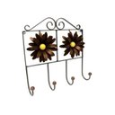 Ver imagem 1 de Cabide Rustico de Parede para Bolsas e Roupas Artesanal de Ferro com Flores Libertas Rosas Artesanat