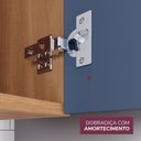 Ver imagem 7 de Cozinha Pérola 200cm com Rodapé 4 Peças Azul/Freijó Yescasa