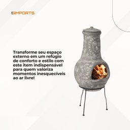 Lareira Maya Portátil em Pedra com Design Rústico para Jardins - 7