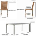 Ver imagem 2 de Conjunto 6 Cadeiras Cannes Corda Náutica e Mesa Retangular Ripada 2,00m em Alumínio para Edícula, Ja