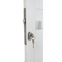 Ver imagem 3 de Porta Lambril de Alumínio Branco com Puxador, Friso e Vidro Linha Veneza:Direita/ 210 x 90