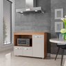 Armário Balcão Multiuso Cozinha Micro-ondas Forno Liza Cor Savana Off White Moblis 4702 - SAVANA/OFF - 2