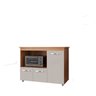 Armário Balcão Multiuso Cozinha Micro-ondas Forno Liza Cor Savana Off White Moblis 4702 - SAVANA/OFF - 1