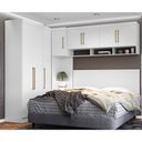 Ver imagem 2 de Jogo de Quarto Modulado Firenze de Casal Compacto 5 Pçs Branco Roupeiro 2 Portas