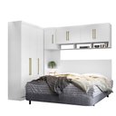 Ver imagem 1 de Jogo de Quarto Modulado Firenze de Casal Compacto 5 Pçs Branco Roupeiro 2 Portas
