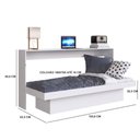 Ver imagem 2 de Cama de Solteiro Articulada 195,6cm com Prateleira e Nichos Branco