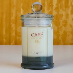 Vela Aromática Premium Café e Baunilha Ramim Aromas Vela Aromática Luxo 120g