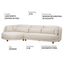 Ver imagem 3 de Sofá 05 Lugares 330cm Arizona com Chaise Direito Bouclé Off White - Nexta Casa