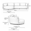 Ver imagem 4 de Sofá 05 Lugares 330cm Arizona com Chaise Direito Bouclé Off White - Nexta Casa