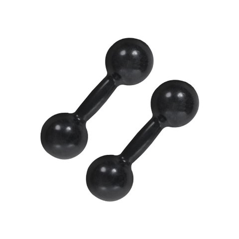 Par de Halter Bola Emborrachado 7kg Academia Fitness Peso
