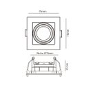 Ver imagem 3 de Mini Spot dicroica de embutir recuado Quadrado LED 3,5w - Preto - 4000K