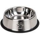 Ver imagem 1 de Comedouro Antiderrapante Inox 30cm para Cachorro e Gato Base Emborrachada Alta Durabilidade Buppy Pe