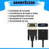 Kit 5 Conversores Adaptador Conector Dvi-d 24+1 Macho P/ Vga 15 Pinos Fêmea - 3