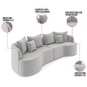 Ver imagem 3 de Sofá 4 Lugares Orgânico Living 250cm Mersa Veludo K01 - D’Rossi