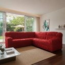 Ver imagem 1 de Capa para Sofá de Canto 5 Lugares Malha Elastica: Vermelho