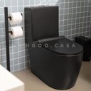 Ver imagem 7 de Kit Vaso Sanitário Monobloco Amazonita e Ducha Higiênica para Banheiro Apa - Preto e Prata
