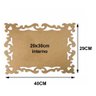 Kit com 3 Molduras em Mdf Retangular Lisa Coração Tamanho:40x29cm Cod:kitplm014 - 2