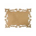 Ver imagem 1 de Kit com 3 Molduras em Mdf Retangular Lisa Coração Tamanho:40x29cm Cod:kitplm014