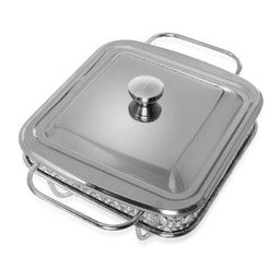 Rechaud Vidro Clássico Quadrado com Tampa Inox Gourmet Mix - 3