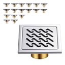Ver imagem 1 de Ralo Inox 10x10 Kit 17 Uni Banheiro Lavabo Anti Odor Quintal Seguro Anti Inseto Resistente Cozinha L