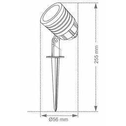 Luminária Espeto para Jardim Taschibra Led Noir, Branco - 4