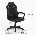 Ver imagem 6 de Cadeira Gamer Escritório Giratória Nexx - Cor Preto / Cinza - 30081