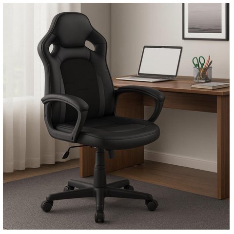 Cadeira Gamer Escritório Giratória Nexx - Cor Preto / Cinza - 30081