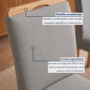 Ver imagem 5 de Conjunto de Mesa de Jantar 6 Lugares Orgânica em MDF Cinamomo e Cinza