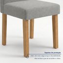 Ver imagem 7 de Conjunto de Mesa de Jantar 6 Lugares Orgânica em MDF Cinamomo e Cinza