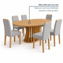 Ver mais imagens de Conjunto de Mesa de Jantar 6 Lugares Orgânica em MDF Cinamomo e Cinza