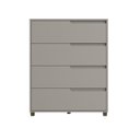 Ver imagem 2 de Cômoda 4 Gavetas 104x80 cm Viena Cinza Claro 100% MDF Casamia
