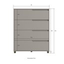 Ver imagem 5 de Cômoda 4 Gavetas 104x80 cm Viena Cinza Claro 100% MDF Casamia