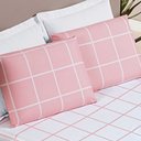 Ver imagem 2 de Jogo de Lençol Cama Queen 3 Peças Micropercal 200 Fios Austin:rosa